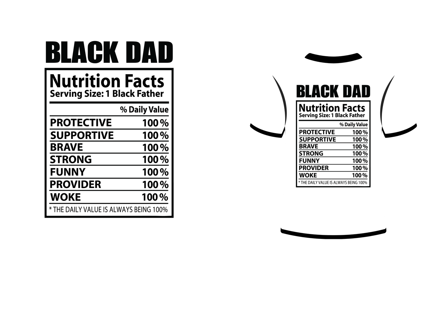 Black Dad Tee